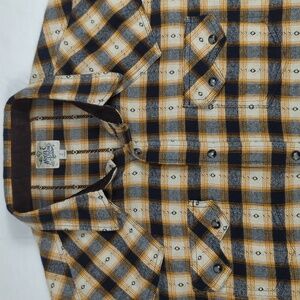 Moonshine Spirit By Brad Paisley Western Pearl Snap Plaid Flannel Long Sleeve XL